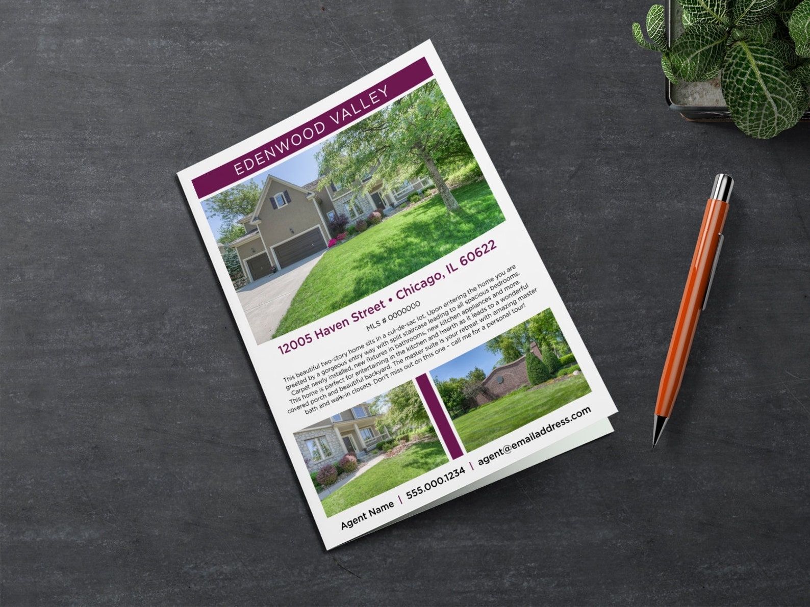 Real Estate Brochure Template 11X17 Bifold Multi Photo | Etsy For 11X17 Brochure Template
