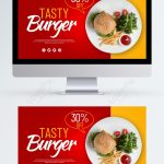 Red Yellow Fast Food Promotion Banner Template Image_Picture Free for Food Banner Template