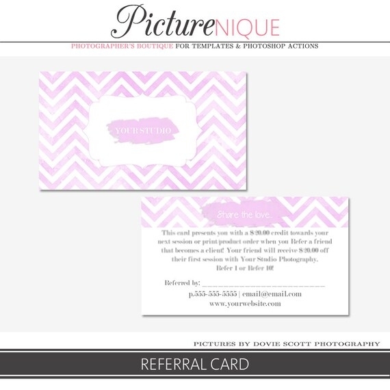 Referral Card Template Front And Back Psd Template Throughout Referral Card Template