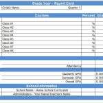 Report Card Template - 21+ Free Excel, Pdf Documents Download | Free in Blank Report Card Template