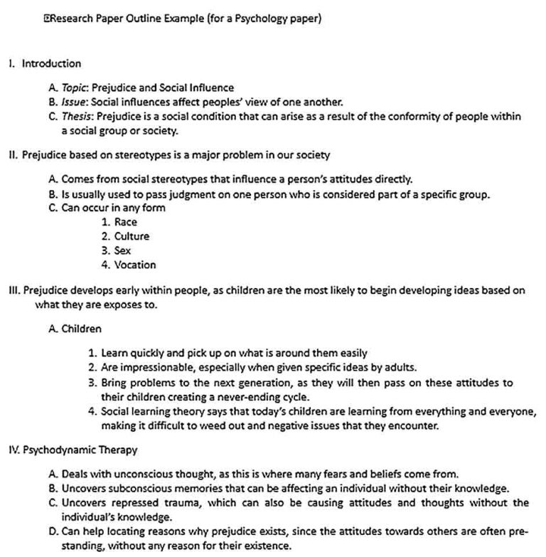 Research Paper Outline Template | Room Surf Regarding Research Report Sample Template
