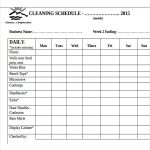 Restaurant Cleaning Schedule Templates  14+ Free Word, Pdf Format In Blank Cleaning Schedule Template