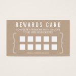 Reward Punch Card Simple Text Minimal Trendy Kraft | Zazzle With Reward Punch Card Template