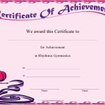 Rhythmic Gymnastics Certificate Of Achievement Template Download for Gymnastics Certificate Template