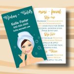 Rodan Fields Mini Facial Business Cards Printed Or Digital | Etsy Inside Rodan And Fields Business Card Template