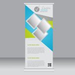 Roll Up Banner Stand Template. Abstract Background For Design Stock Throughout Banner Stand Design Templates