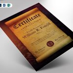 Royal Scroll Certificate Photoshop, Word, Publisher Template (28176 Pertaining To Certificate Scroll Template