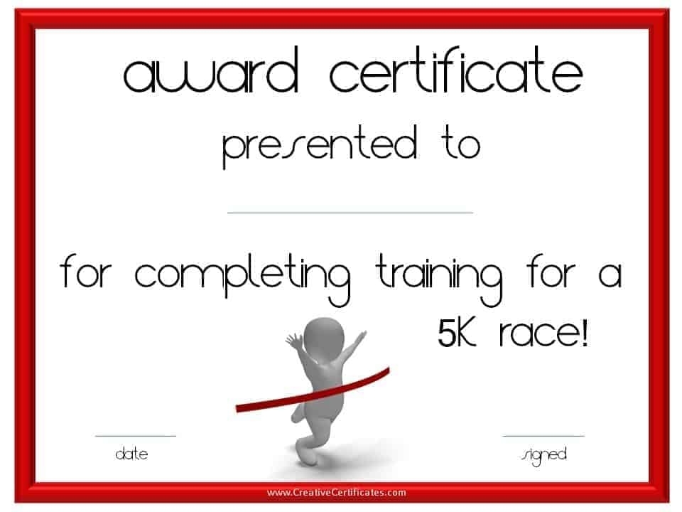 Running Certificate Templates Free & Customizable Intended For Running Certificates Templates Free