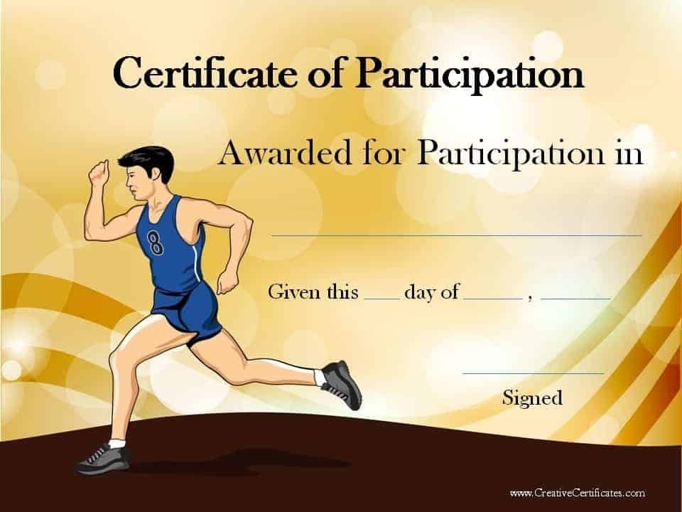 Running Certificate Templates Free & Customizable With Track And Field Certificate Templates Free