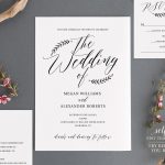 Rustic Wedding Invitation Set Template, 100% Editable Instant Download Regarding Wedding Card Size Template