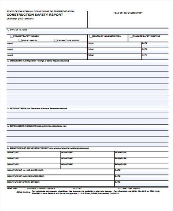 Safety Report Templates – 16+ Pdf, Word, Apple Pages, Google Docs Inside Monthly Health And Safety Report Template