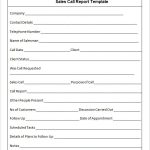 Sales Call Report Examples – 9+ Pdf, Word, Apple Pages, Google Docs With Sales Rep Call Report Template