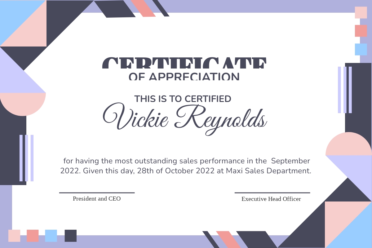 Sales Certificate Template For Sales Certificate Template