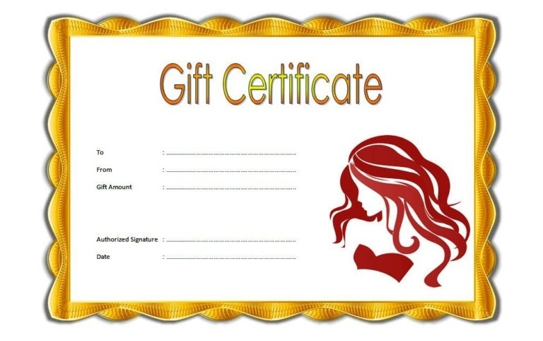 Salon Gift Certificate Template [10+ Beautiful Designs Free] Pertaining To Salon Gift Certificate Template
