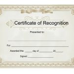 Sample Certificate Of Recognition – Free Download Template With Regard To Template For Recognition Certificate
