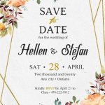 Save The Date Invitation Templates - Editable With Ms Word | Beeshower for Save The Date Templates Word