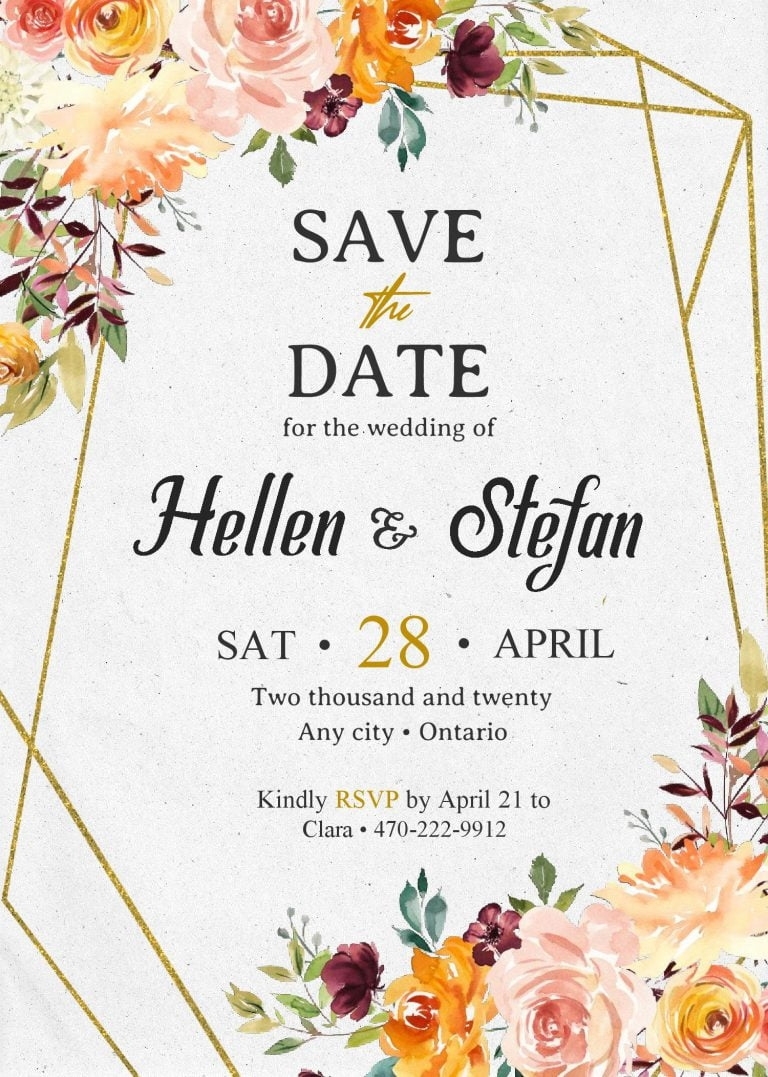 Save The Date Invitation Templates – Editable With Ms Word | Beeshower For Save The Date Templates Word