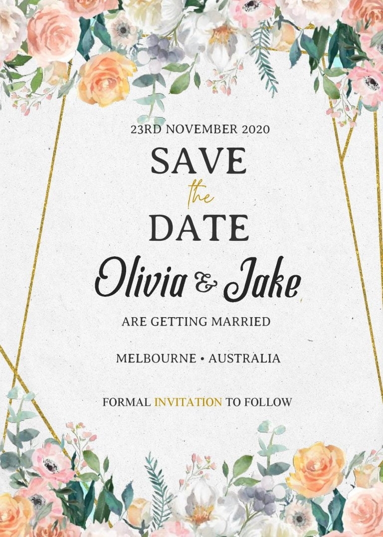 Save The Date Invitation Templates - Editable With Ms Word | Free intended for Save The Date Template Word