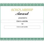 Scholarship Award Template | Scholarship Award Certificate Template throughout Scholarship Certificate Template