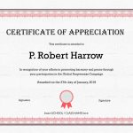School Appreciation Certificate Design Template In Psd, Word Pertaining To Template For Recognition Certificate