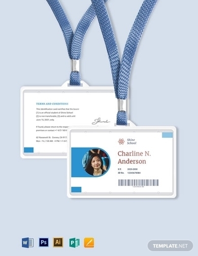 School Id Card – 10+ Examples, Format, Pdf | Examples Regarding Id Card Template For Kids