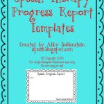 Schoolhouse Talk!: {Free} Speech Therapy Progress Report Template With Speech And Language Report Template