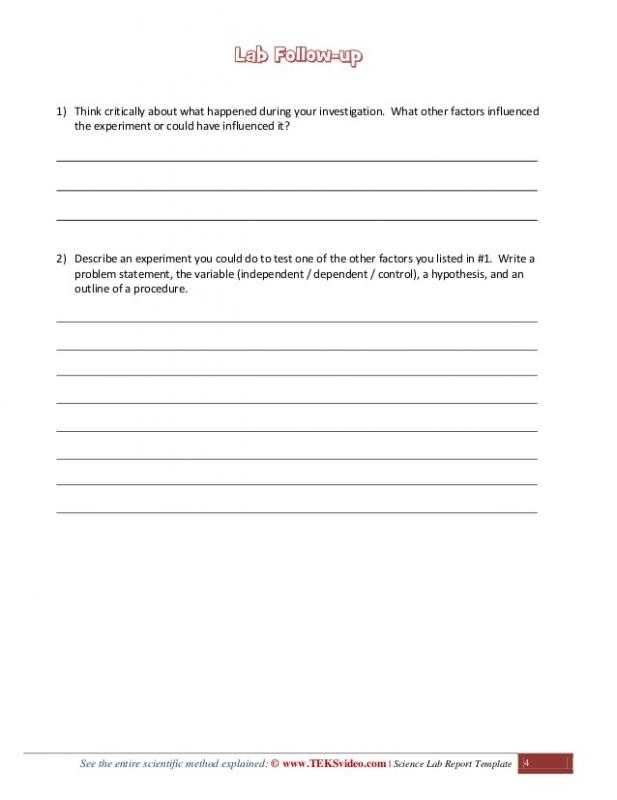 Science Lab Report Template | Template Business With Regard To Science Experiment Report Template