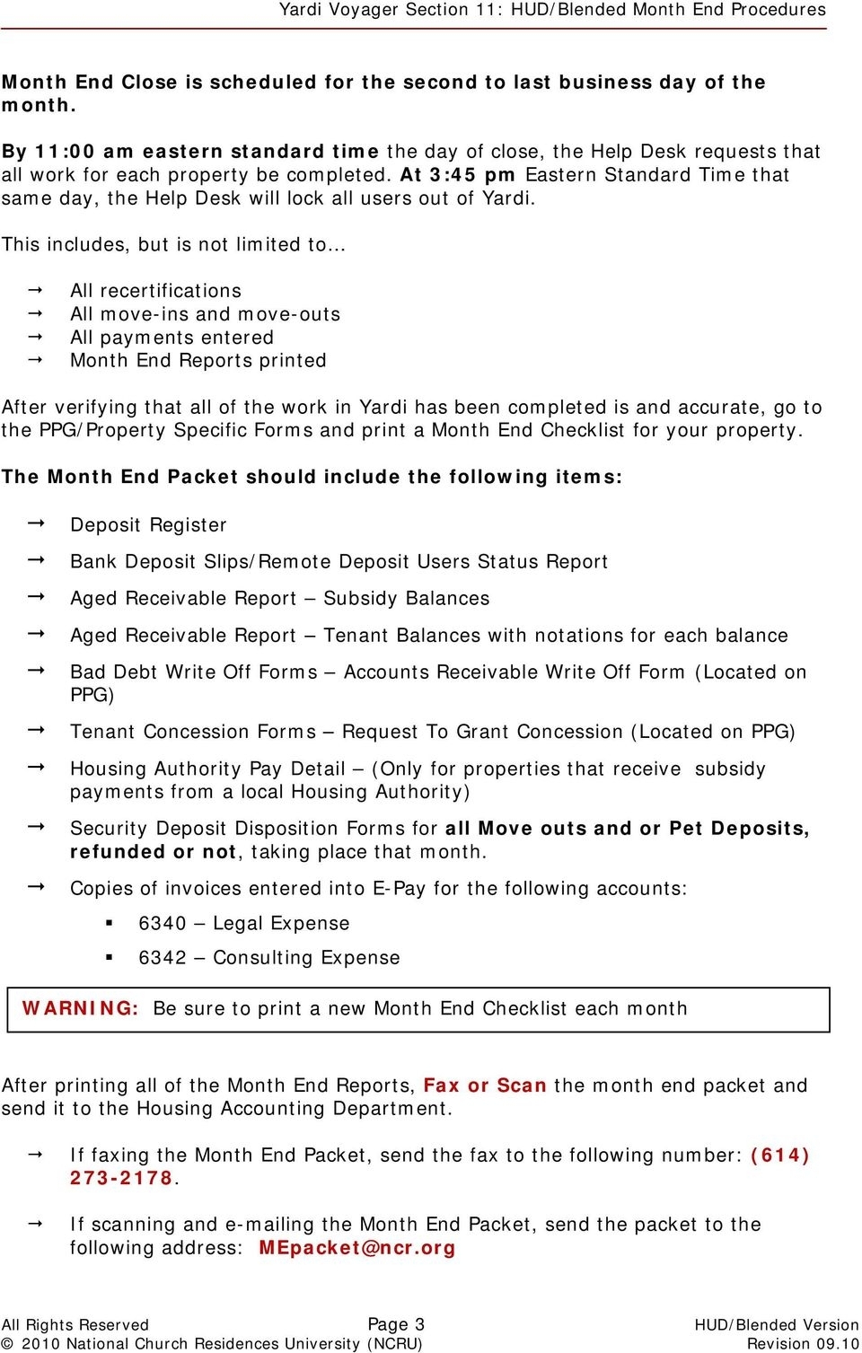 Section 11: Month End Procedures – Pdf And Month End Accounting Regarding Month End Report Template