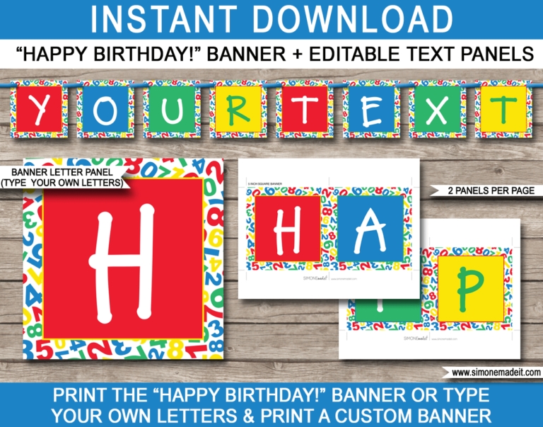 Sesame Street Party Banner Template | Happy Birthday Bunting Regarding Sesame Street Banner Template