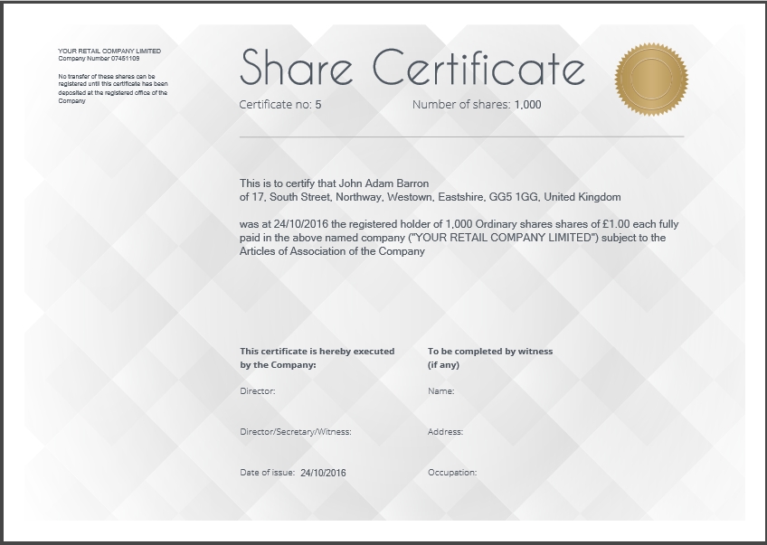Share Certificate Template: What Needs To Be Included With Regard To Share Certificate Template Companies House