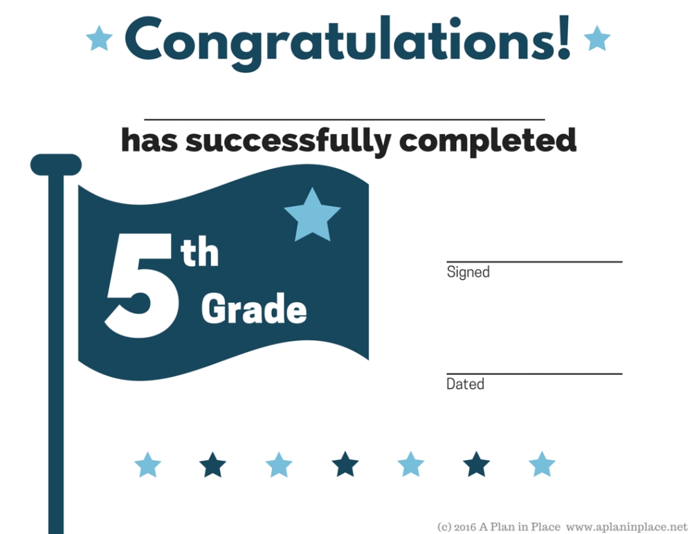 Simple 5Th Grade Graduation Certificate Template – Resume Clever Inside 5Th Grade Graduation Certificate Template