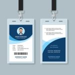 Simple And Clean Employee Id Card Design Template Template For Free Within Template For Id Card Free Download