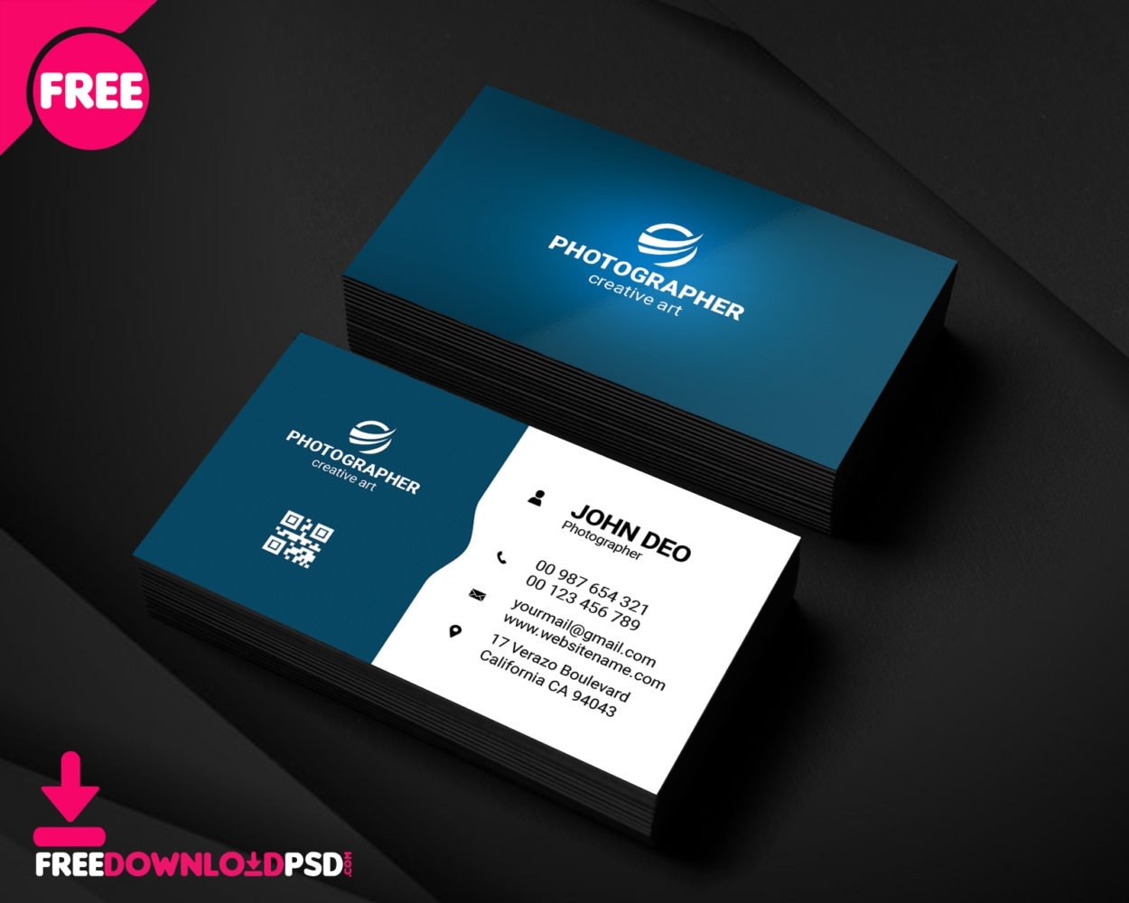 Simple Graphic Designer Busines Card | Freedownloadpsd Intended For Photoshop Cs6 Business Card Template