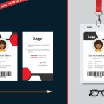 Simple Id Card Template Design With Vector 2090429 Vector Art At Vecteezy In Sample Of Id Card Template