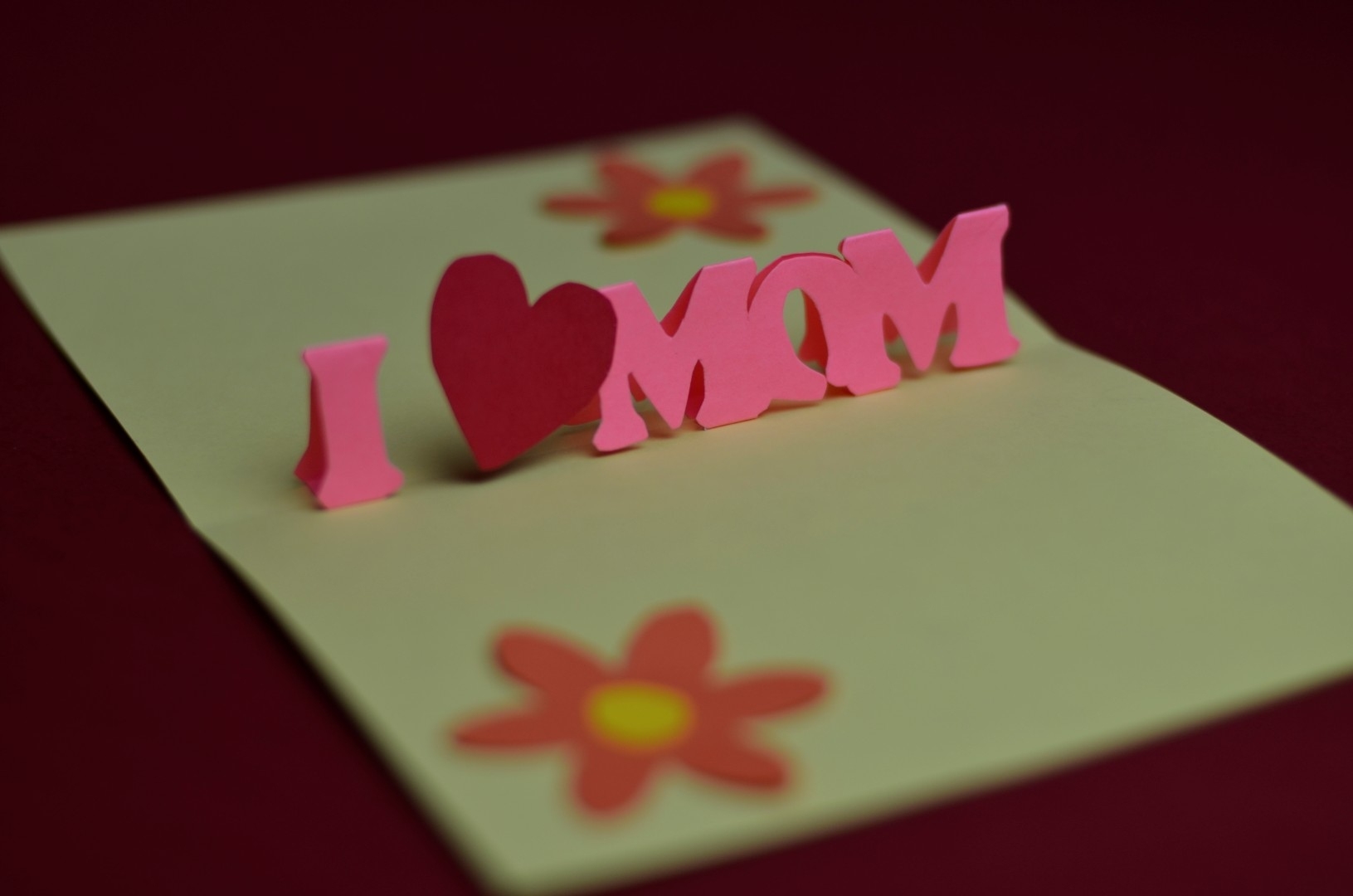 Simple Mother'S Day Pop Up Card Template With Regard To 3D Heart Pop Up Card Template Pdf