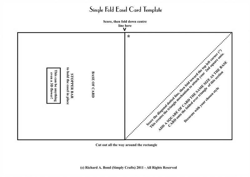 Simply Crafts: Single Easel Base Card Blank/Template – Click To Enlarge Within Fold Out Card Template