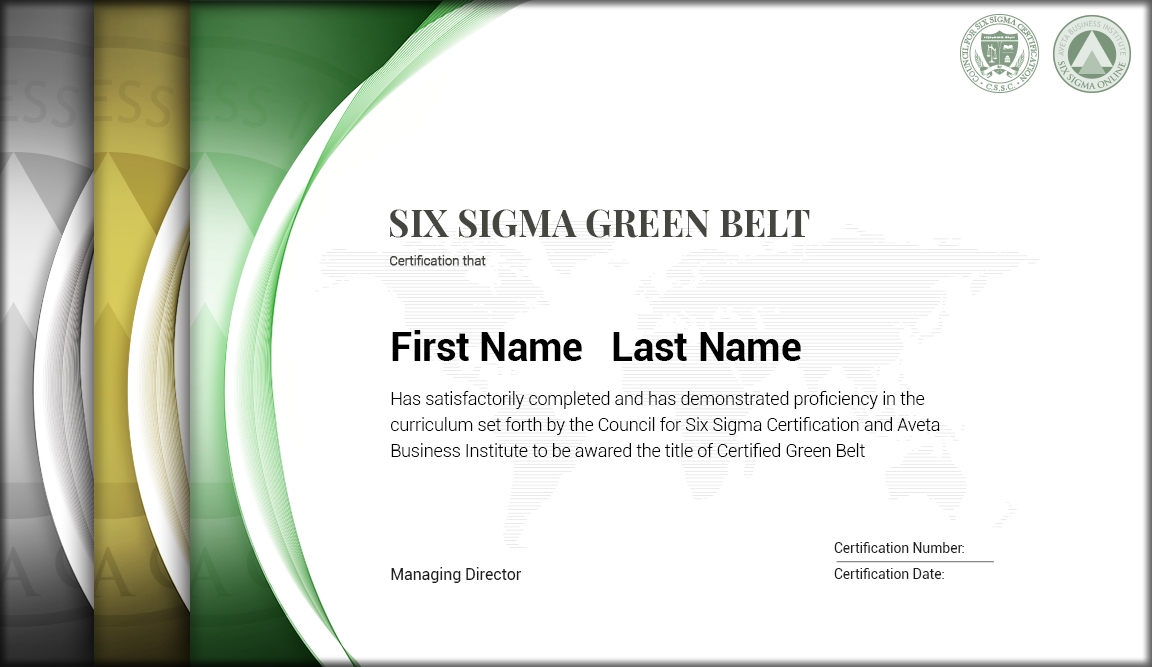 Six Sigma Green Belt Certification – Six Sigma Online With Regard To Green Belt Certificate Template