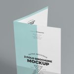Slick Free 2 Fold Brochure Mockup Psd | Zippypixels for Two Fold Brochure Template Psd