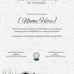 Soccer Training Certificate Design Template In Psd, Word Pertaining To Workshop Certificate Template
