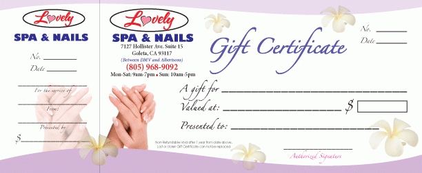 Song Hy Printing – Gift Certificates With Regard To Nail Gift Certificate Template Free