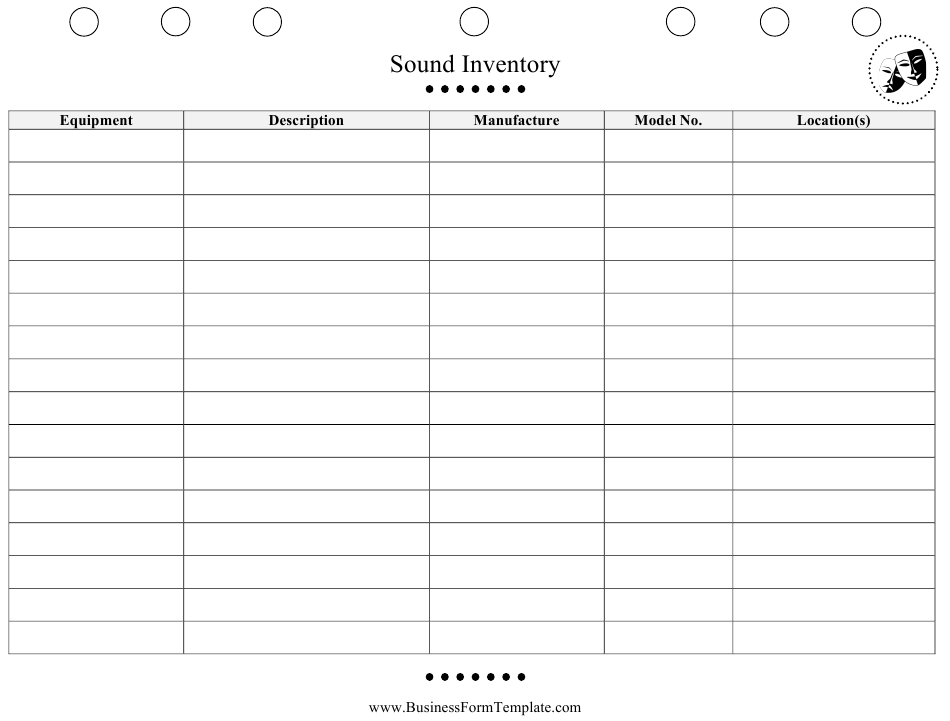 Sound Inventory Template Download Printable Pdf | Templateroller with regard to Sound Report Template