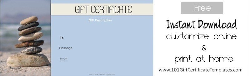Spa Gift Certificates Intended For Massage Gift Certificate Template Free Download