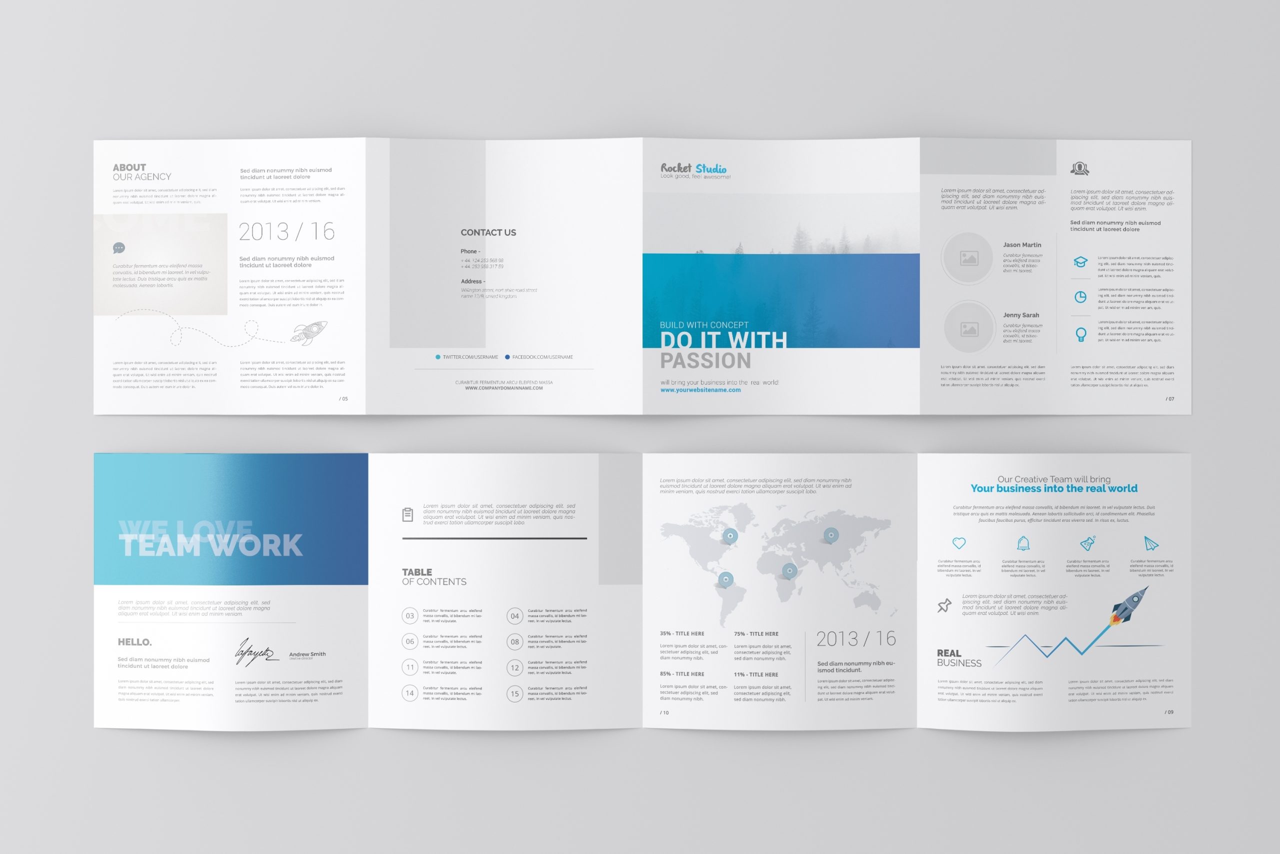 Square 4 Fold Brochure Mockup (146183) | Mock Ups | Design Bundles Within 4 Fold Brochure Template