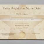 Star Name Registry Images In Star Naming Certificate Template