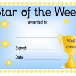 Star Of The Week Award Certificate Template – Blue Download Printable With Regard To Star Of The Week Certificate Template