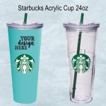 Starbucks Acrylic 24Oz Tumbler Blank Wrapper Template | Etsy with Starbucks Create Your Own Tumbler Blank Template