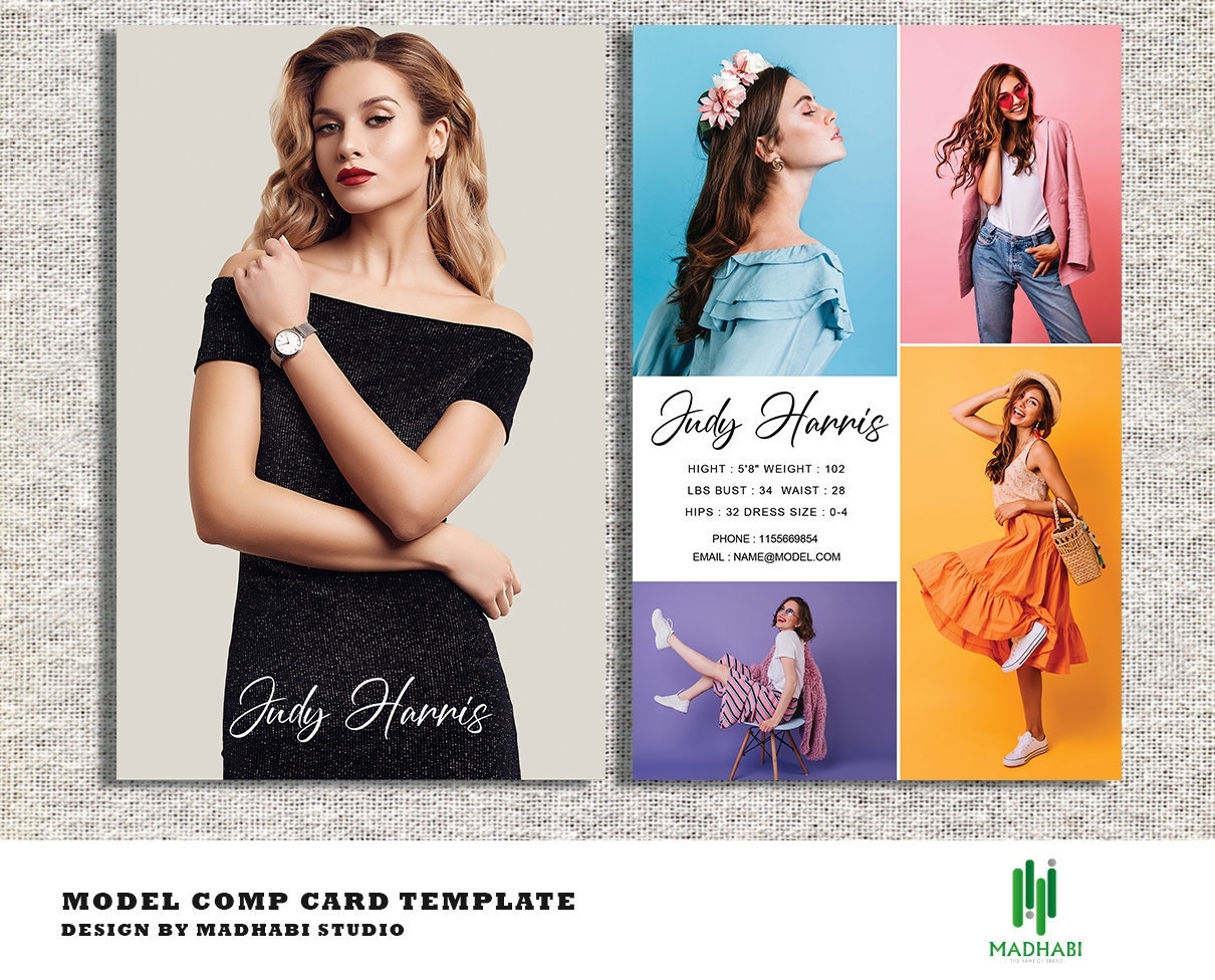 Stationery Design & Templates Fashion Model Modeling Comp Card Comp Intended For Download Comp Card Template