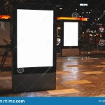 Street Advertising Mock Up Template With Copy Space. Outdoor Commercial In Street Banner Template