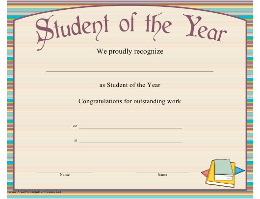 Student Of The Year Certificate Template Download Printable Pdf Intended For Student Of The Year Award Certificate Templates