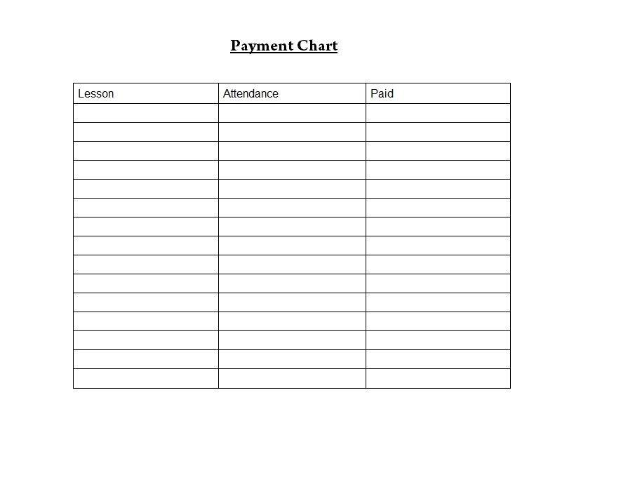 Student Payment Chart Word Template ~ Template Sample Regarding 3 Column Word Template